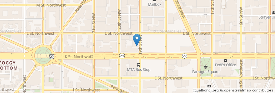 Mapa de ubicacion de Cafe Carvy en 미국, 워싱턴 D.C., 워싱턴.