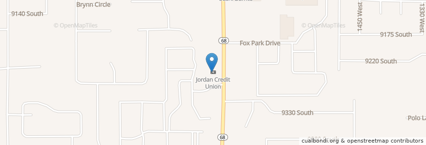 Mapa de ubicacion de Jordan Credit Union en ایالات متحده آمریکا, یوتا, Salt Lake County, West Jordan.