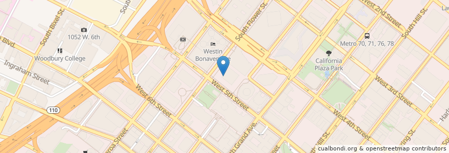 Mapa de ubicacion de Citigroup en Estados Unidos De América, California, Los Angeles County, Los Ángeles.
