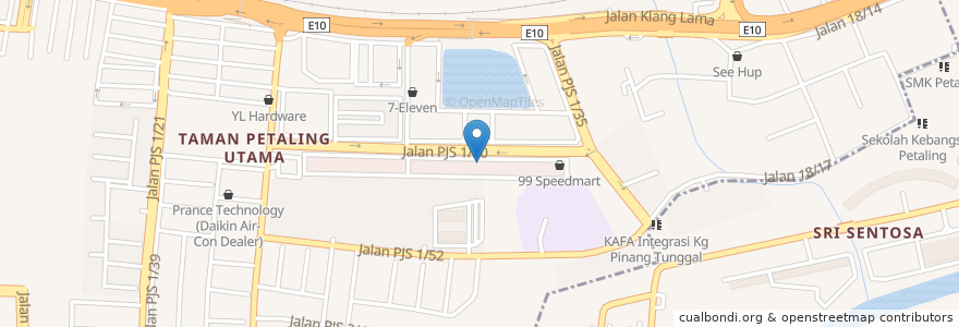 Mapa de ubicacion de Poliklinik Damai Dan Surgeri en Malezya, Selangor, Petaling Jaya.