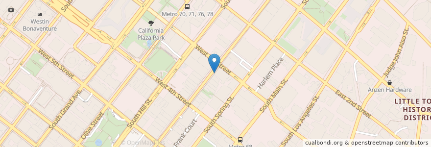 Mapa de ubicacion de Subway en United States, California, Los Angeles County, Los Angeles.