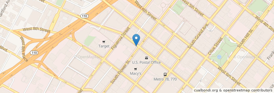 Mapa de ubicacion de Wokcano en Stati Uniti D'America, California, Los Angeles County, Los Angeles.