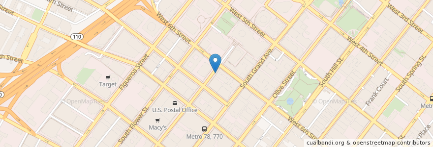 Mapa de ubicacion de Library Bar en États-Unis D'Amérique, Californie, Los Angeles County, Los Angeles.