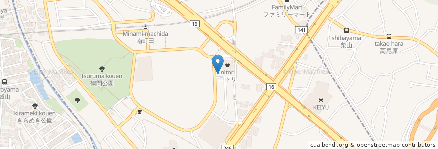 Mapa de ubicacion de 町田市役所 南町田駅前連絡所（南町田リエゾン） en Japão, Tóquio, 町田市.