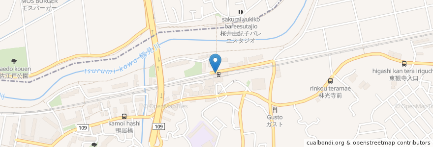 Mapa de ubicacion de あじさい茶屋 en Japan, 神奈川県, Yokohama.