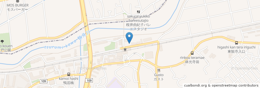 Mapa de ubicacion de はなの舞 en 日本, 神奈川県, 横浜市.