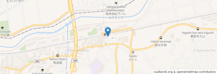 Mapa de ubicacion de 横浜家系ラーメン 大岡家 en Japão, 神奈川県, 横浜市.