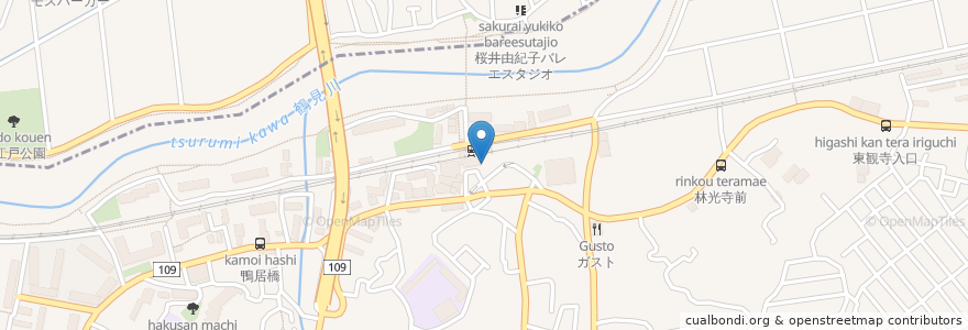 Mapa de ubicacion de 創造中華 華星 en Japonya, 神奈川県, 横浜市.