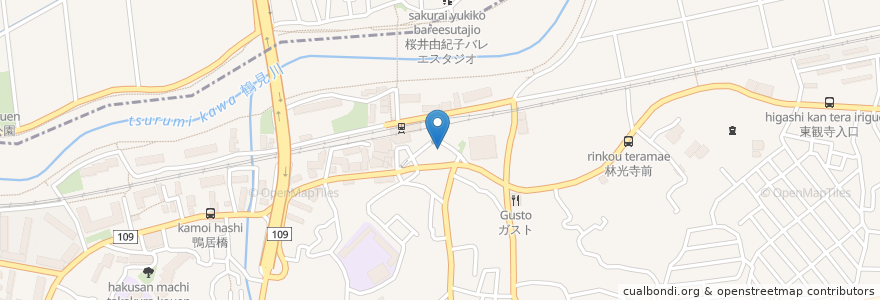Mapa de ubicacion de サンドラッグ en Япония, Канагава, Йокогама.
