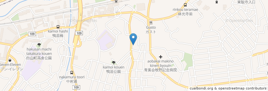 Mapa de ubicacion de バーミヤン en 日本, 神奈川縣, 横滨市, 緑区.