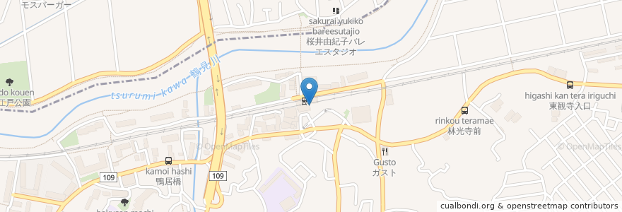 Mapa de ubicacion de 浅野皮膚科 en 日本, 神奈川県, 横浜市.