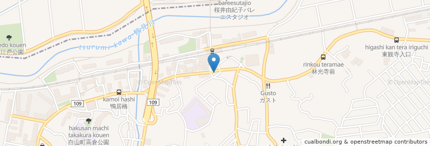 Mapa de ubicacion de 横浜銀行 en Japão, 神奈川県, 横浜市.