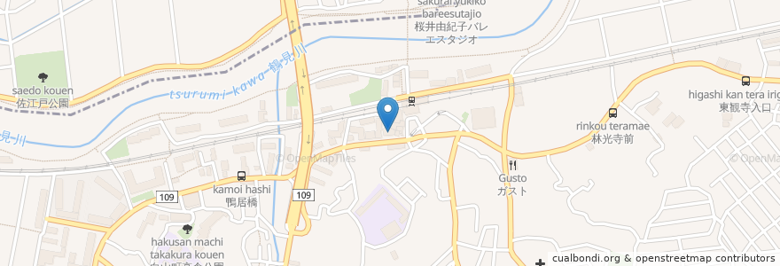 Mapa de ubicacion de 芝信用金庫 en Japão, 神奈川県, 横浜市.