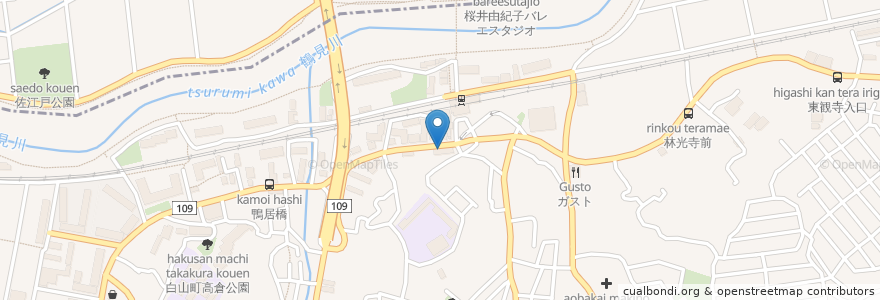Mapa de ubicacion de 勇吉寿司 en 日本, 神奈川県, 横浜市.
