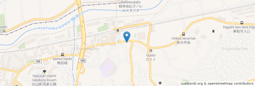 Mapa de ubicacion de フジ眼科・歯科クリニック en Jepun, 神奈川県, 横浜市.