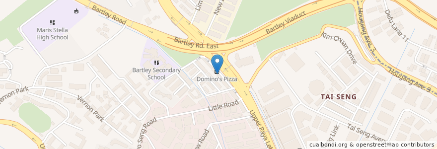 Mapa de ubicacion de Domino's en Singapour, Southeast.