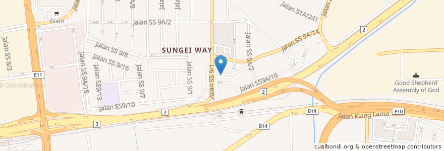 Mapa de ubicacion de Farmasi Sungai Way en مالزی, سلانگور, Petaling Jaya.