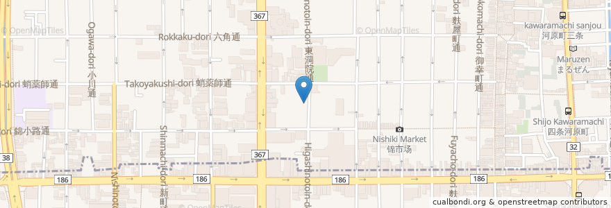 Mapa de ubicacion de 錦歯科診療所 en Japon, Préfecture De Kyoto, 京都市, 中京区.