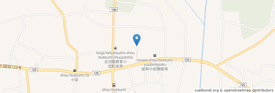 Mapa de ubicacion de 円満寺 en ژاپن, 茨城県, 古河市.