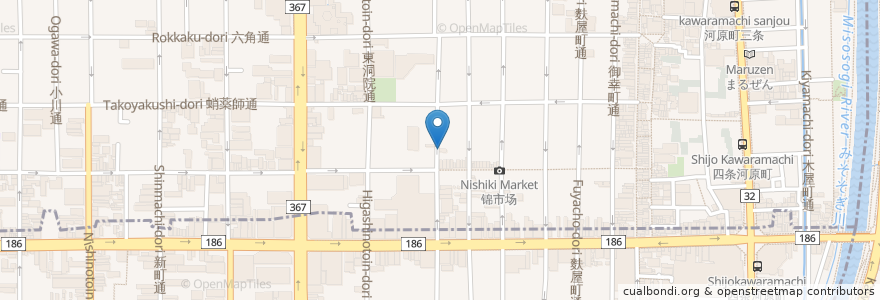 Mapa de ubicacion de 松川酒店 en 일본, 교토부, 京都市, 中京区.