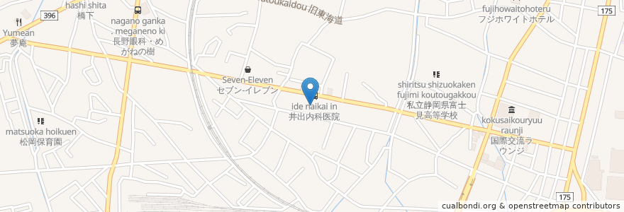 Mapa de ubicacion de 井出内科医院 en 日本, 静冈县, 富士市.