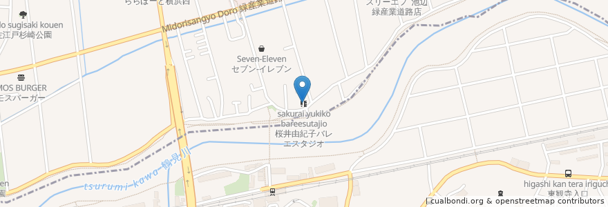 Mapa de ubicacion de 桜井由紀子バレエスタジオ en Japonya, 神奈川県, 横浜市.