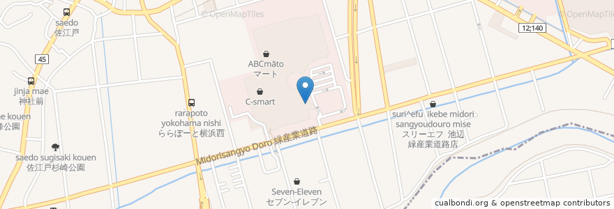 Mapa de ubicacion de ららぽーと横浜クリニック en Japan, Kanagawa Prefecture, Yokohama, Tsuzuki Ward.