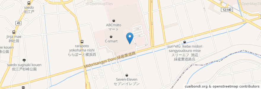 Mapa de ubicacion de すみれ整形外科クリニック en 일본, 가나가와현, 요코하마시, 都筑区.