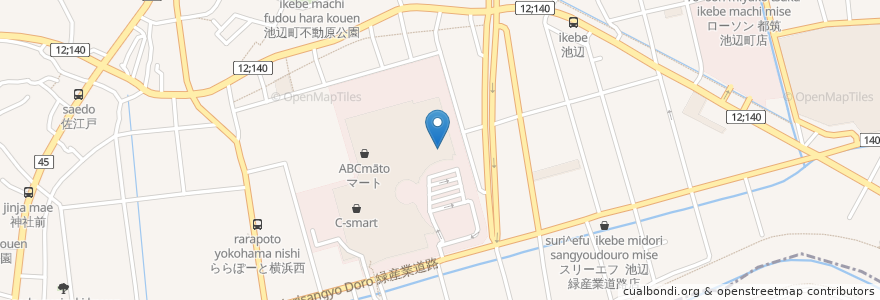 Mapa de ubicacion de ポッポ en اليابان, كاناغاوا, 横浜市, 都筑区.