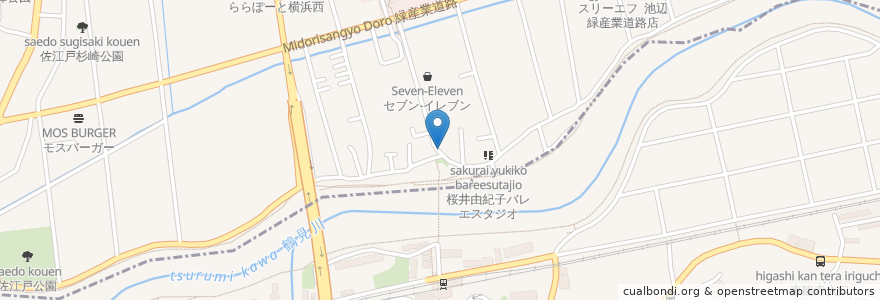 Mapa de ubicacion de 五右衛門 en Jepun, 神奈川県, 横浜市, 都筑区.