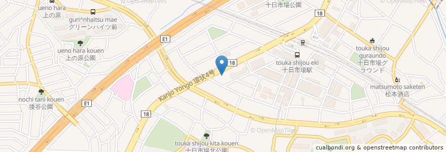 Mapa de ubicacion de ジョナサン en 日本, 神奈川県, 横浜市, 緑区.