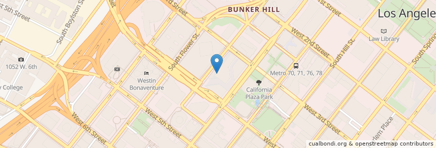 Mapa de ubicacion de Nick & Stef's Steakhouse en الولايات المتّحدة الأمريكيّة, كاليفورنيا, مقاطعة لوس أنجلس, لوس أنجلس.