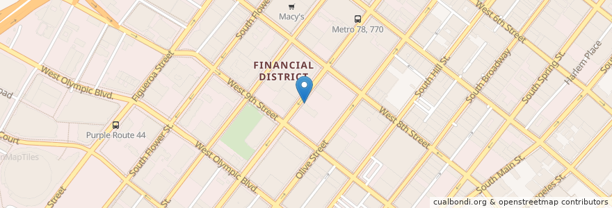 Mapa de ubicacion de Uncle John's Cafe en 美利坚合众国/美利堅合眾國, 加利福尼亚州/加利福尼亞州, 洛杉矶县, 洛杉矶.
