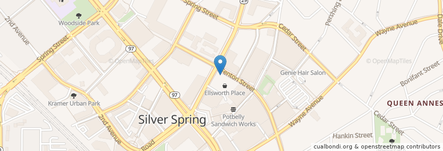 Mapa de ubicacion de Not Your Average Joe's en Stati Uniti D'America, Maryland, Montgomery County, Silver Spring.