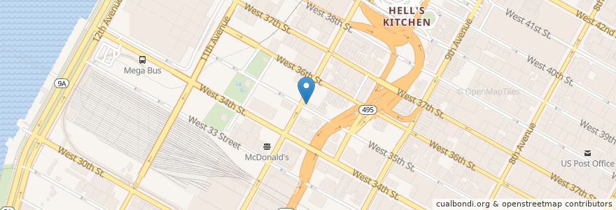 Mapa de ubicacion de Friedman`s en Соединённые Штаты Америки, Нью-Йорк, Нью-Йорк, Округ Нью-Йорк, Манхэттен, Manhattan Community Board 4.