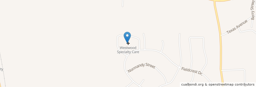 Mapa de ubicacion de Westwood Specialty Care en Amerika Syarikat, Iowa, Woodbury County, Sioux City.