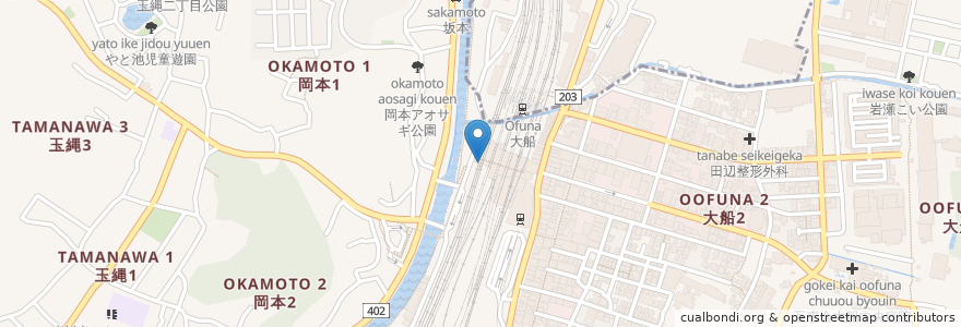 Mapa de ubicacion de ビューカードATM en 일본, 가나가와현, 鎌倉市.