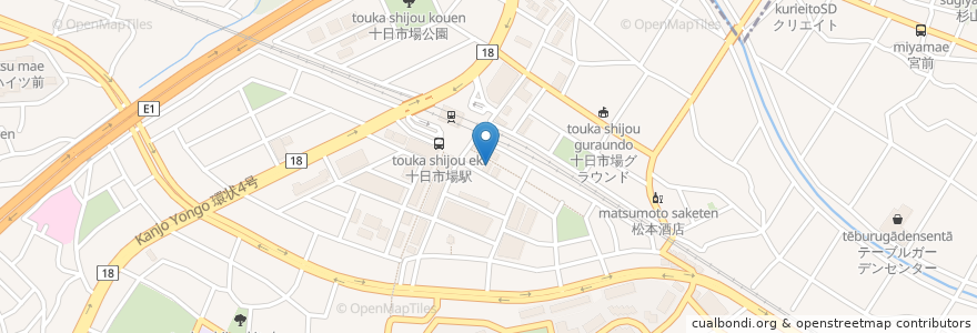 Mapa de ubicacion de 高津小児科医院 en 일본, 가나가와현, 요코하마시, 緑区.