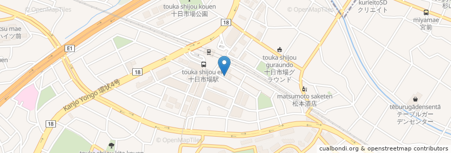 Mapa de ubicacion de 横浜歯科医院 en Japon, Préfecture De Kanagawa, 横浜市, 緑区.