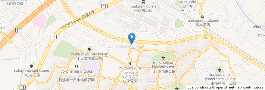 Mapa de ubicacion de ラーメン大桜 en Japão, 神奈川県, 横浜市, 緑区.
