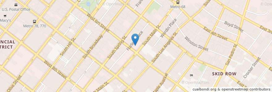 Mapa de ubicacion de Los Angeles Garage Associates en アメリカ合衆国, カリフォルニア州, Los Angeles County, ロサンゼルス.