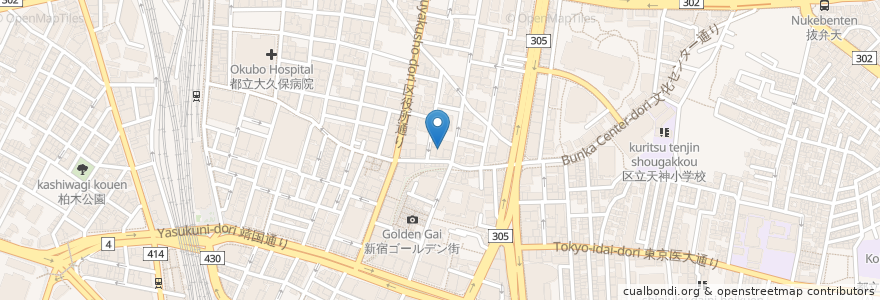 Mapa de ubicacion de あの頃Bar　下宿屋 en Japão, Tóquio, 新宿区.