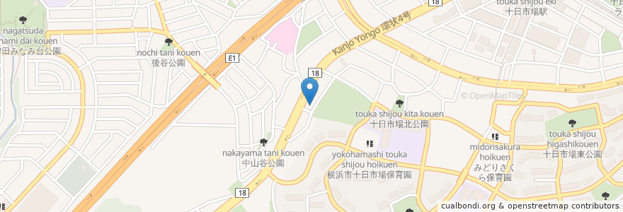 Mapa de ubicacion de 大衆酒場菊水 en 日本, 神奈川縣, 横滨市, 緑区.
