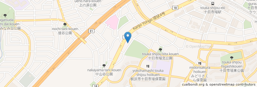 Mapa de ubicacion de 田舎家 en ژاپن, 神奈川県, 横浜市, 緑区.