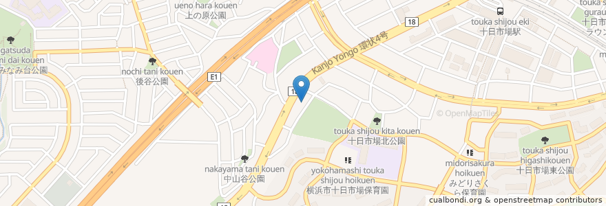 Mapa de ubicacion de やまき en 일본, 가나가와현, 요코하마시, 緑区.