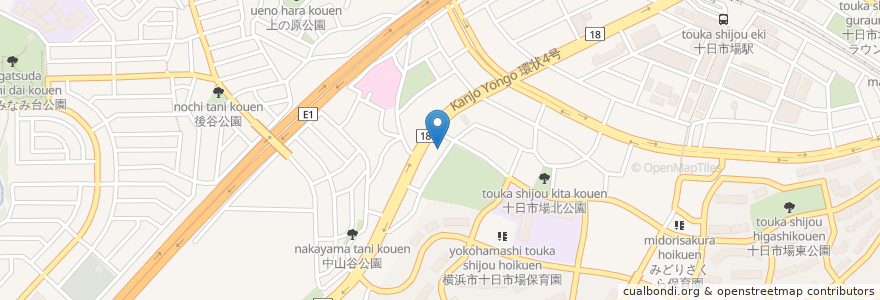 Mapa de ubicacion de スナック愛 en Japan, Präfektur Kanagawa, Yokohama, 緑区.