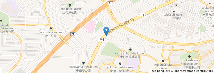 Mapa de ubicacion de ゆるり en Japan, Präfektur Kanagawa, Yokohama, 緑区.