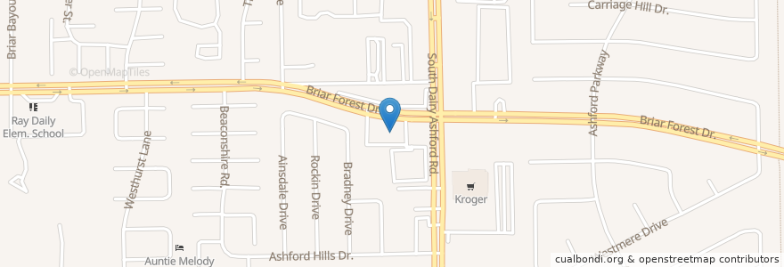 Mapa de ubicacion de Ashrod Building en Estados Unidos Da América, Texas, Houston, Harris County.
