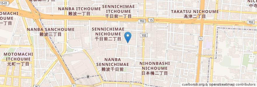 Mapa de ubicacion de The Little Clover en Jepun, 大阪府, 大阪市, 中央区.
