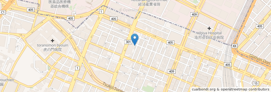 Mapa de ubicacion de Craft Beer Market 虎ノ門店 en ژاپن, 東京都, 港区.